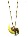 GLOW-IN-THE-DARK SLEEPY SLOTH NECKLACE