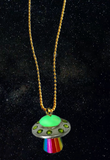 GLOW IN THE DARK UFO NECKLACE