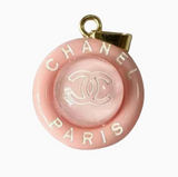 PINK CHANEL BUTTON NECKLACE