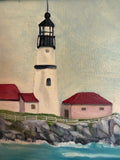 MAINE LIGHTHOUSE SEASCAPE PAINTING