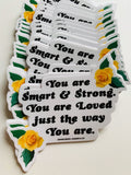 LOVED JUST THE WAY YOU ARE  3 PACK STICKERS