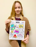 FREE PRINTABLE VOTE FOR OUR FUTURE COLORING SHEET