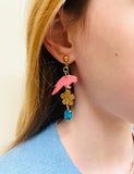 BIRDS OF A FEATHER CLIP ON EARRINGS