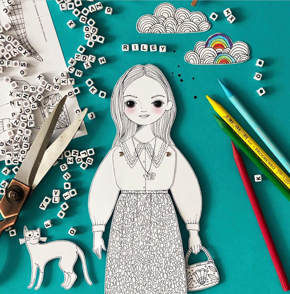 Free printable paper dolls to color sales